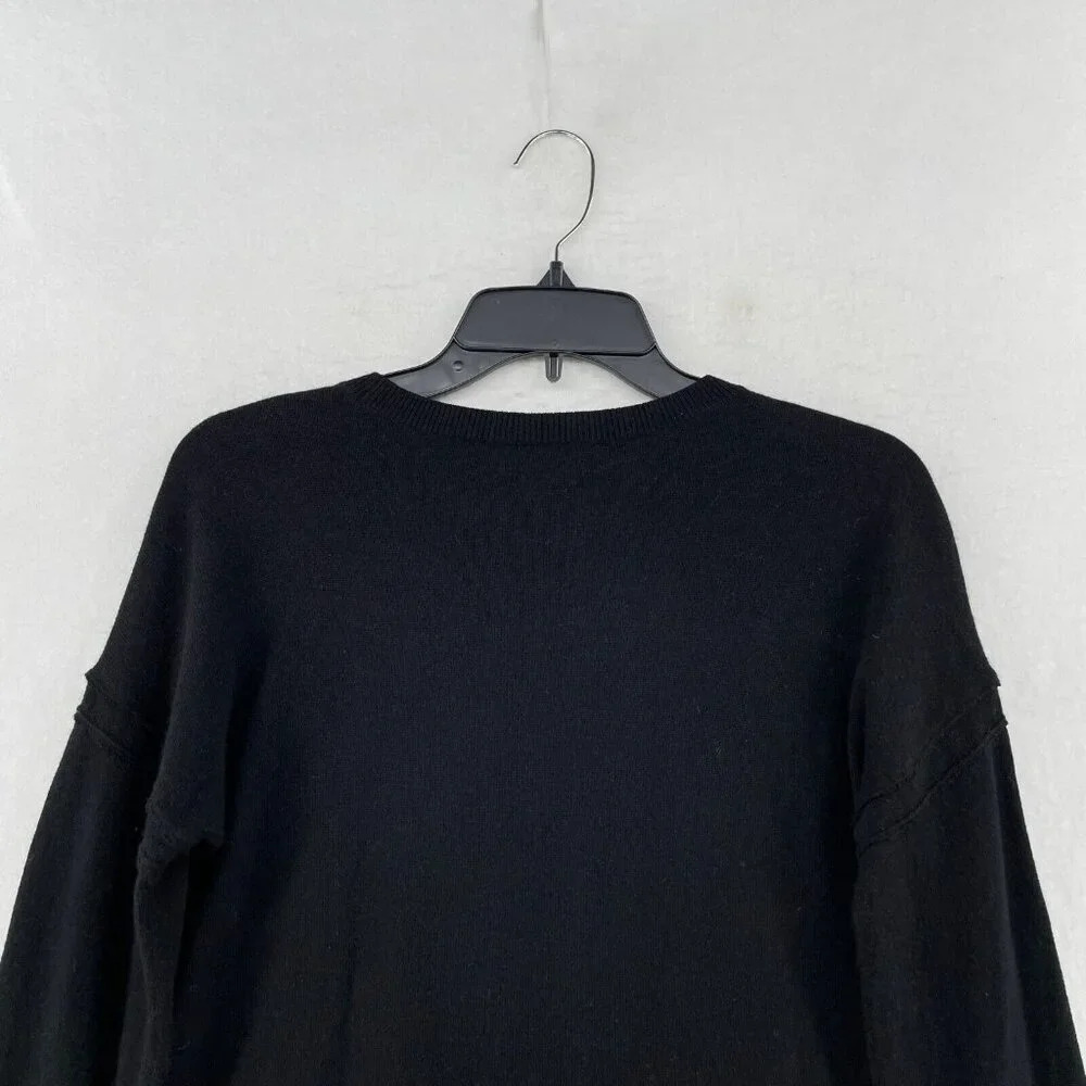 Vineyard Vines Sweater Women's Sz XS Black Knitted Drop Shoulder Sleeve Pullover - Picture 8 of 11